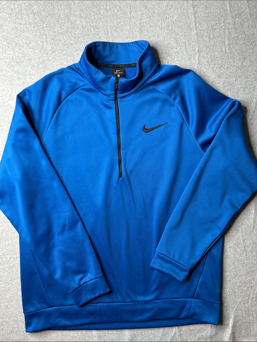 Nike Men's Blue Dri-FIT Quarter-Zip Pullover